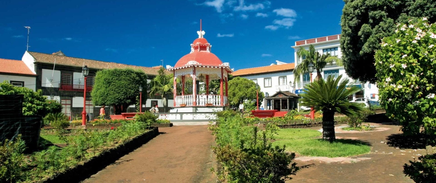 Traditionnel kiosque de musique açorienne, île de São Jorge, Açores