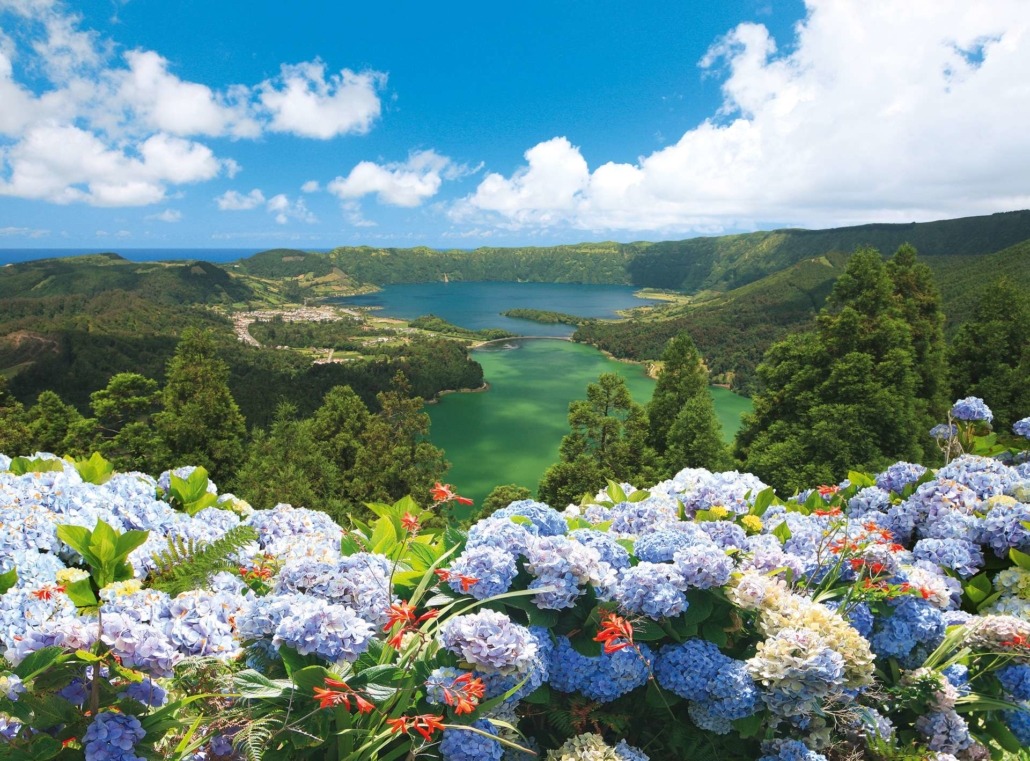 Paysage protégé du bassin de Sete Cidades et des lacs Vert et Bleu, île de São Miguel
