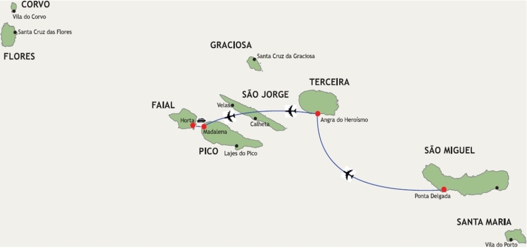 Les Açores Circuit Au-delà des Volcans Lisbonne-São Miguel-Terceira-Pico