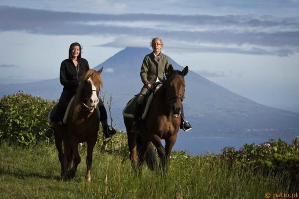 Promenades à cheval le long des zones côtière de l'île de Faial