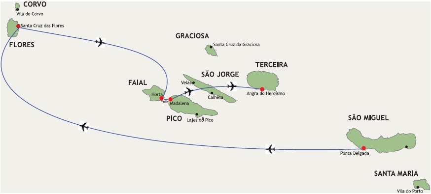 Les Açores Le grand tour des Açores - 15 jours - São Miguel, Flores, Faial, Pico, Terceira