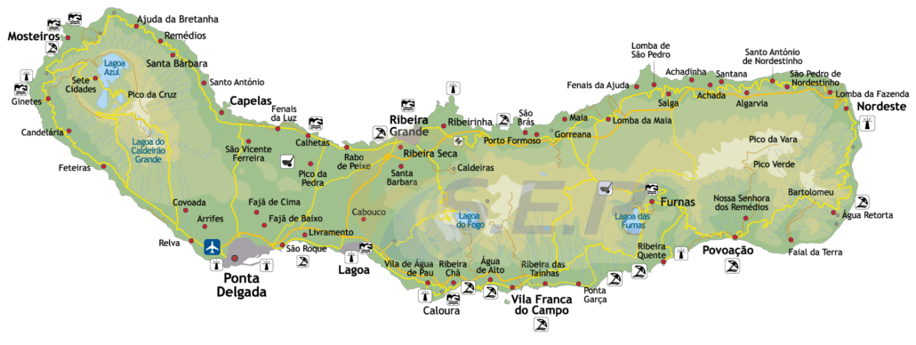 Île des Açores São Miguel, l'île verte grâce à son exubérante végétation